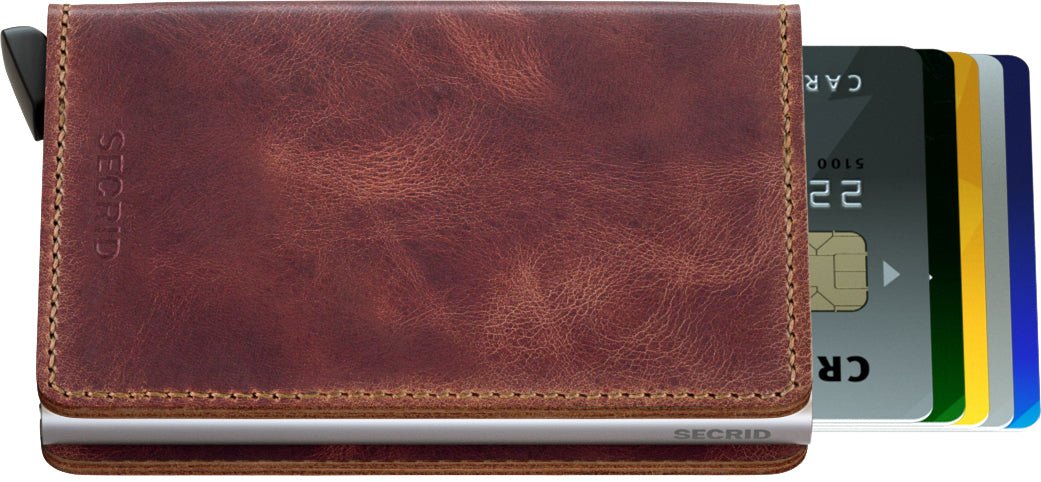 Secrid Slim Wallet Brown Vintage Leather - Grady’s Feet Essentials - Secrid