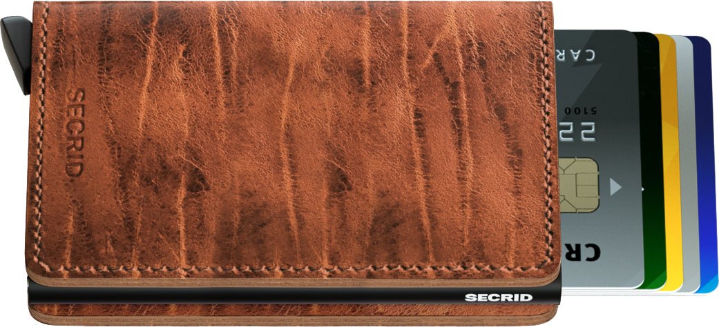 Secrid Slim Wallet Whiskey Dutch Martin Leather - Grady’s Feet Essentials - Secrid