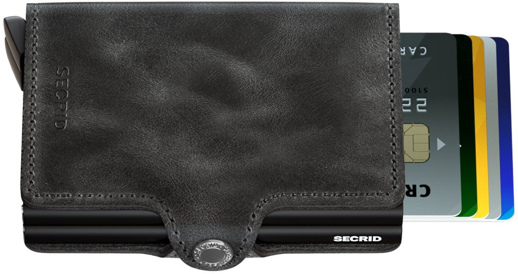 Secrid Twin Wallet Black Vintage Leather - Grady’s Feet Essentials - Secrid
