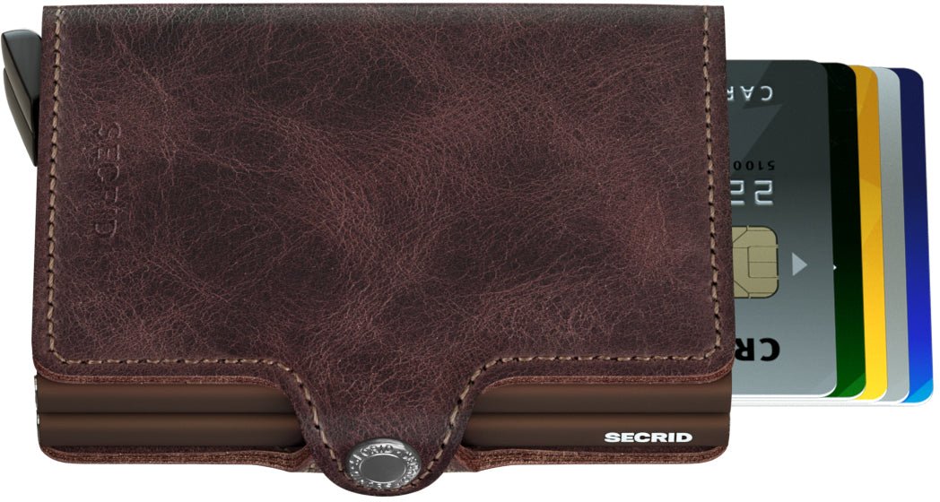 Secrid Twin Wallet Chocolate Vintage Leather - Grady’s Feet Essentials - Secrid