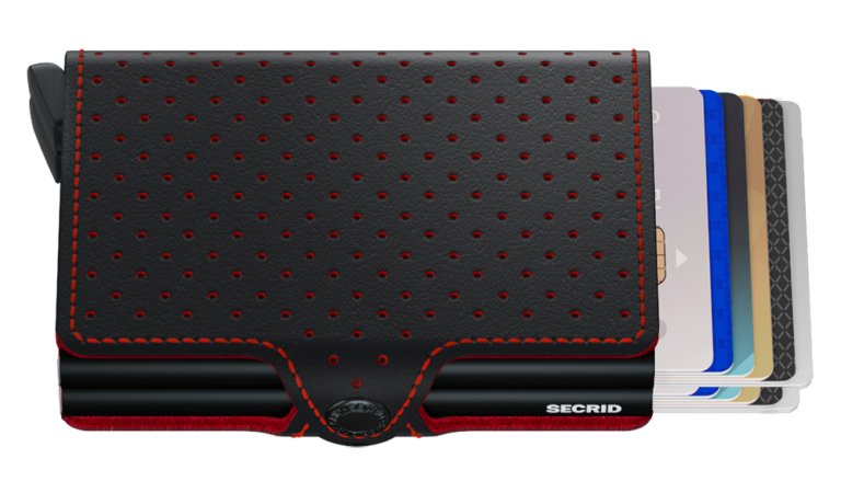 Secrid Twin Wallet Perforated Black Red - Grady’s Feet Essentials - Secrid
